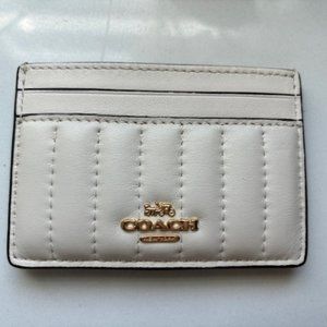 Coach Card Case With Linear Quilting
